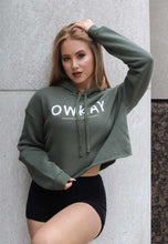 Load image into Gallery viewer, CROPPED HOODIE - KHAKI