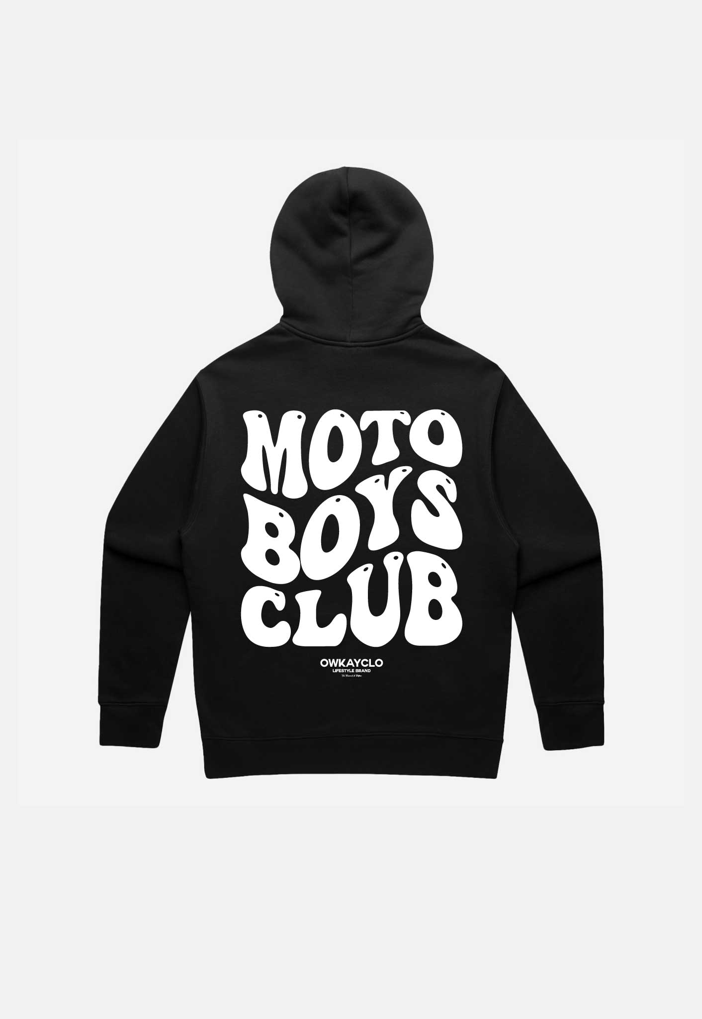 RELAXED HOODIE MOTO BOYS CLUB - BLACK