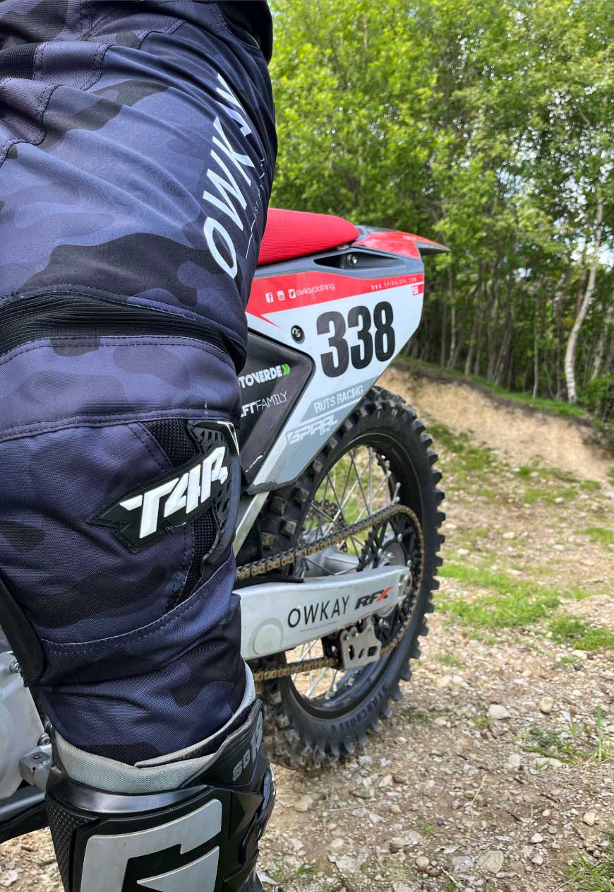 MOTO PANTS - GREY CAMO (IN STOCK)