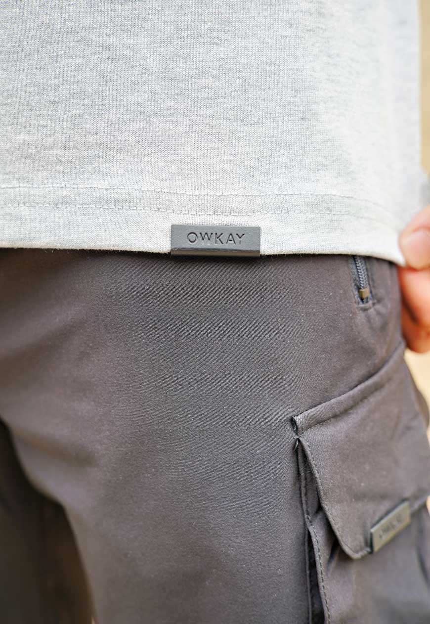 OVERSIZED T-SHIRT STATEMENT - HEATHER GREY