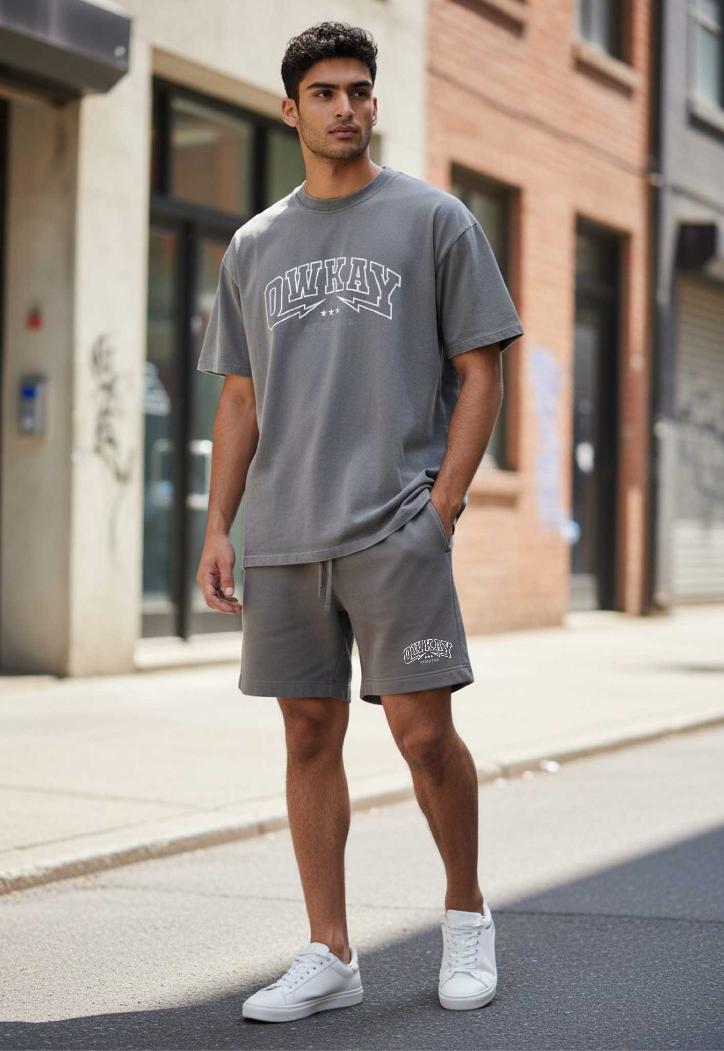 SWEATSHORTS VAULT - FADED GREY