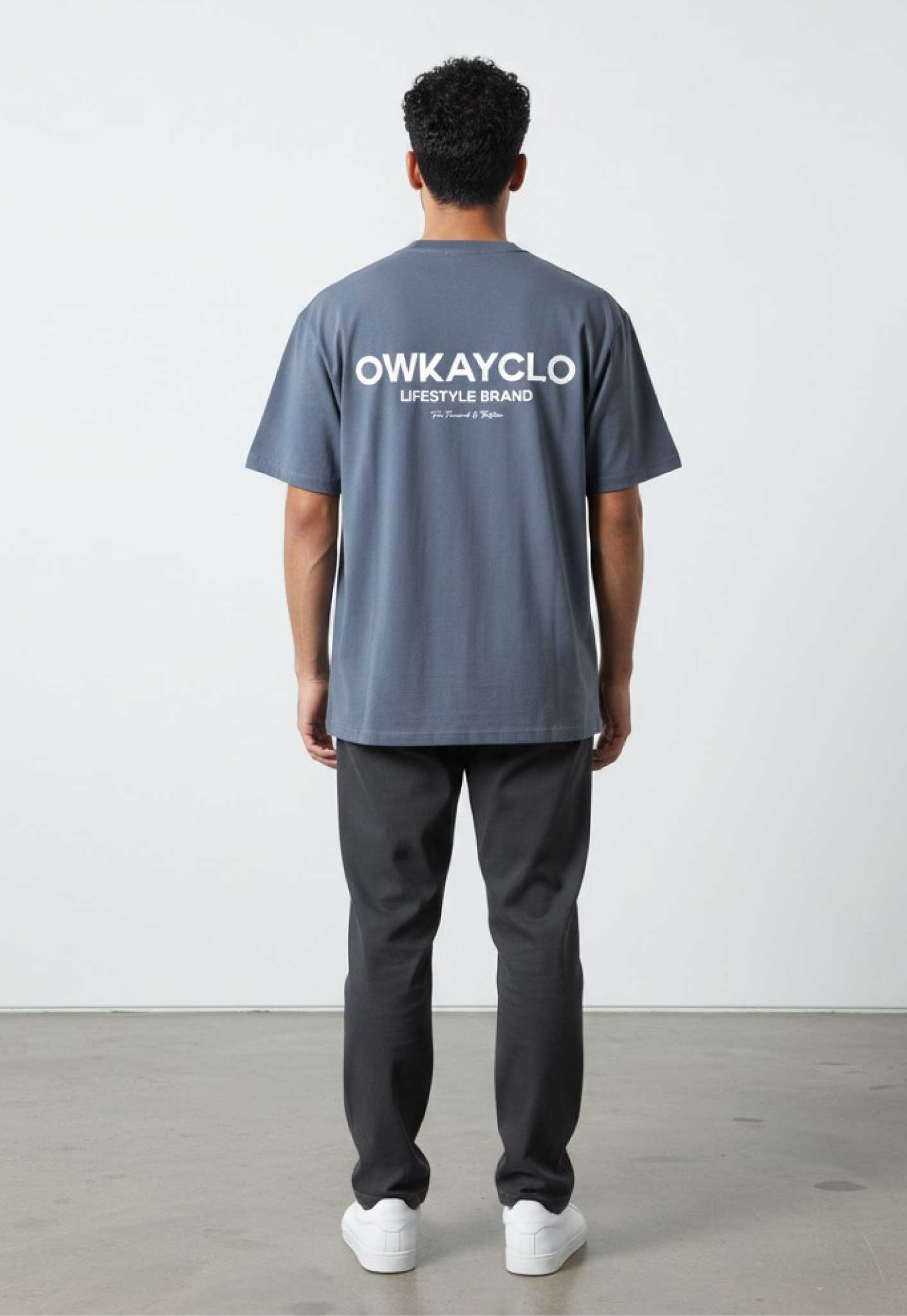 T-SHIRT BRAND - FADED BLUE