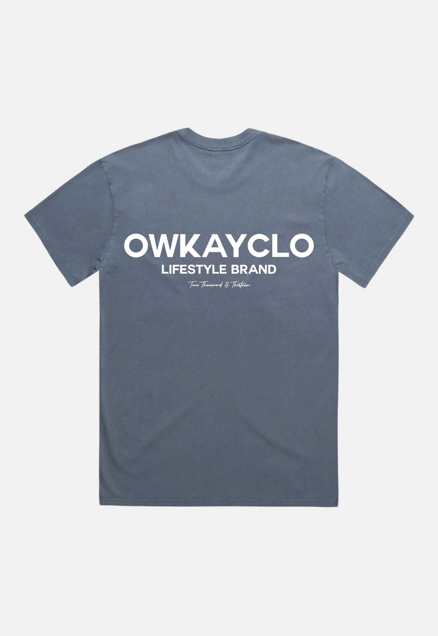 T-SHIRT BRAND - FADED BLUE