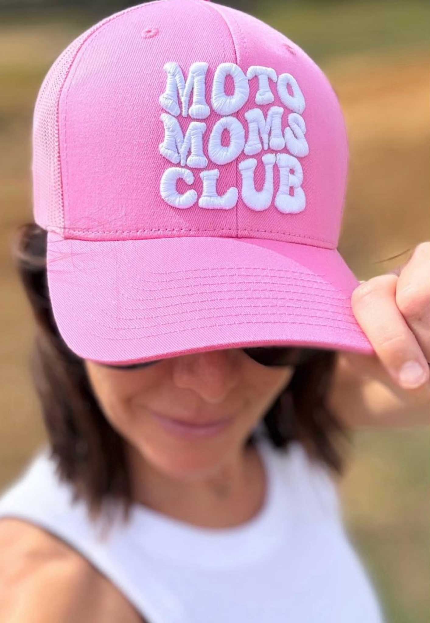 TRUCKER HAT MOTO MOMS CLUB PINK