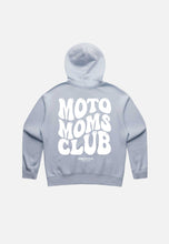 Load image into Gallery viewer, WOMENS RELAXED HOODIE MOTO MOMS CLUB - POWDER