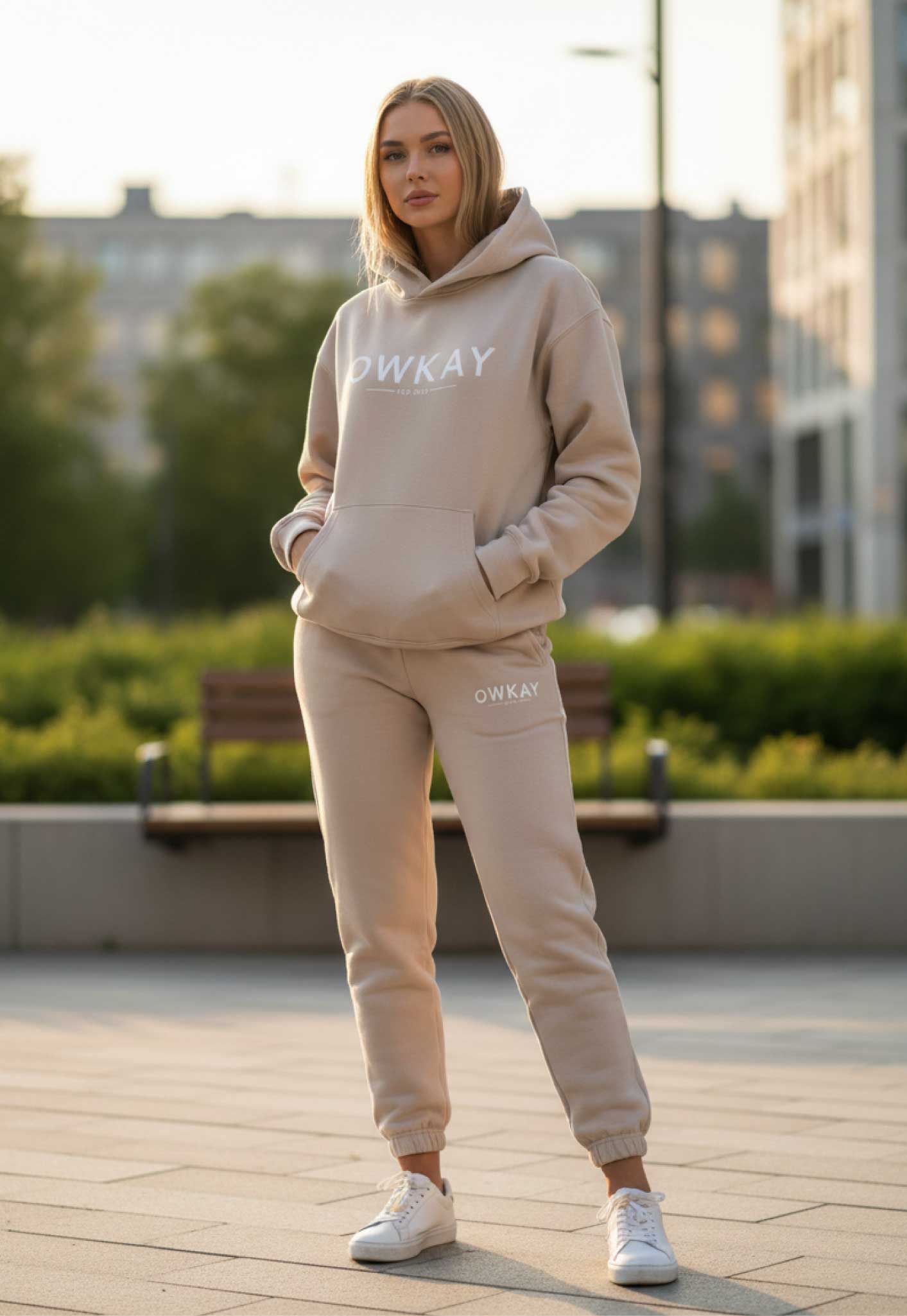 WOMENS HOODIE ORIGINAL - BONE