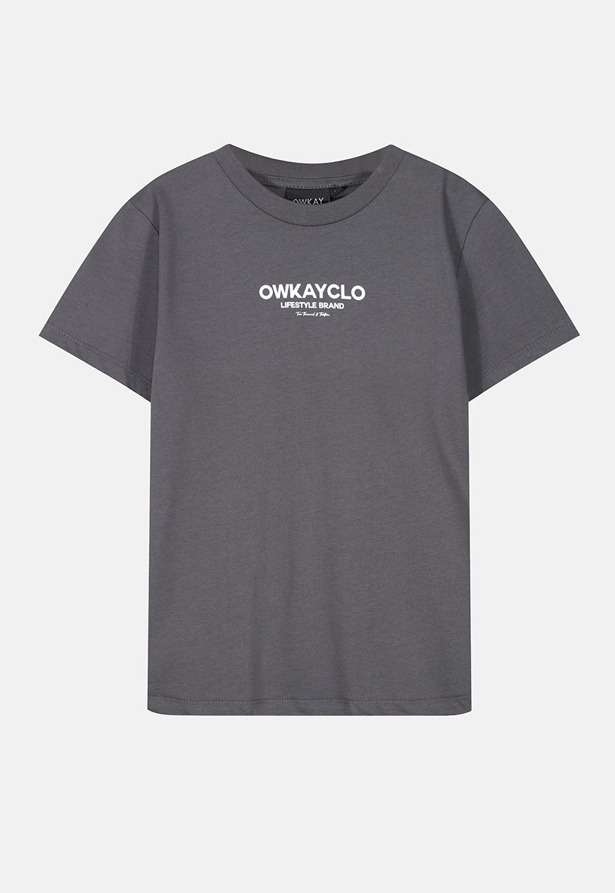 KIDS T-SHIRT BRAND - CHARCOAL