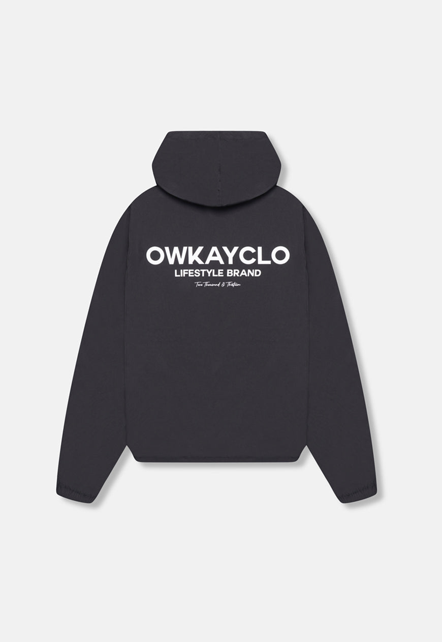 RAIN JACKET BRAND - BLACK – OwkayClothing