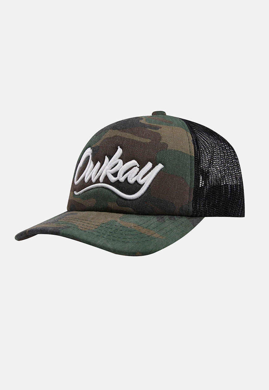 TRUCKER HAT CAMO GREEN