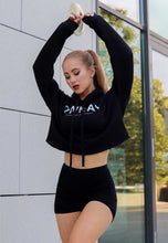 Load image into Gallery viewer, CROPPED HOODIE - BLACK