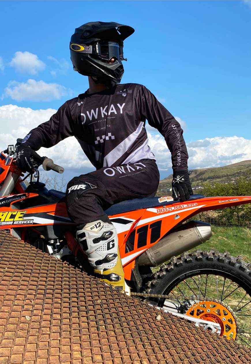 MOTO PANTS - BLACK & GREY (PRE-ORDER)