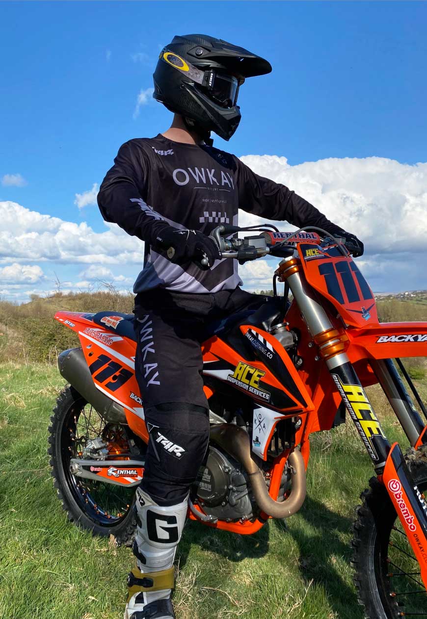 MOTO PANTS - BLACK & GREY (PRE-ORDER)