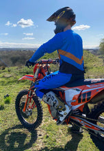 Load image into Gallery viewer, MOTO PANTS - BLUE & BLACK (PRE-ORDER)