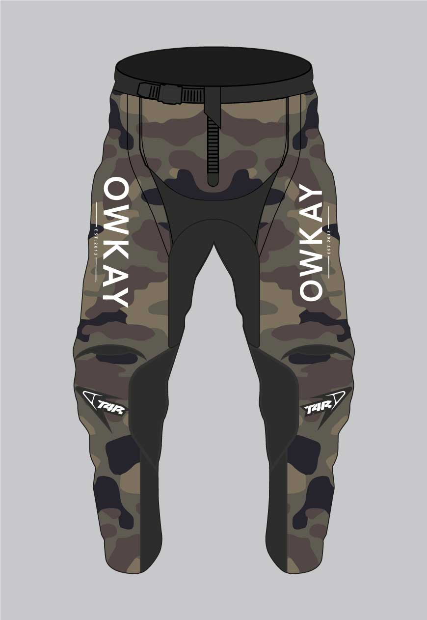 MOTO PANTS - GREEN CAMO (PRE-ORDER)