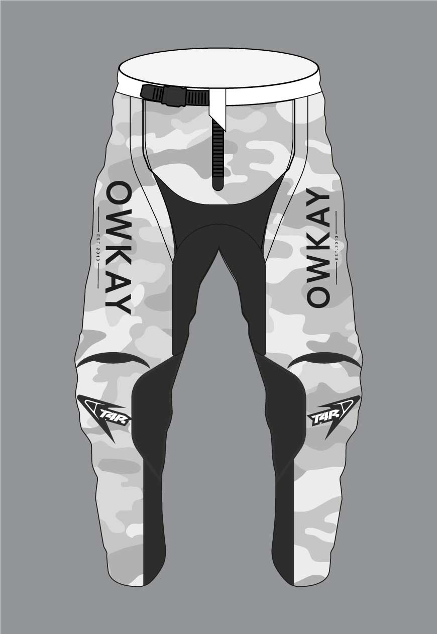 MOTO PANTS - SNOW CAMO (PRE-ORDER)