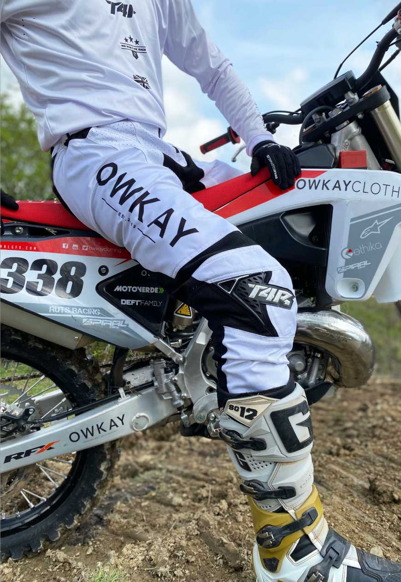 MOTO PANTS - WHITE (PRE-ORDER) – OwkayClothing