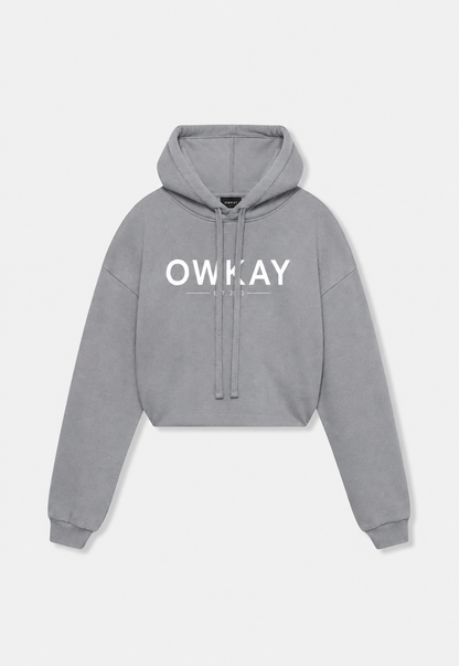 CROPPED HOODIE - STORM