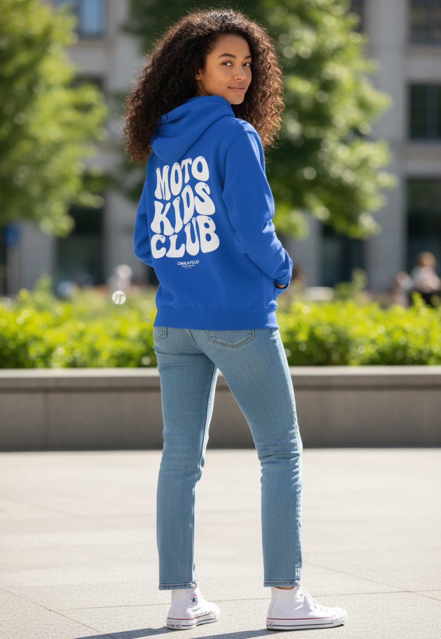 KIDS HOODIE MOTO KIDS CLUB - BLUE