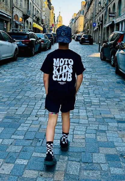 KIDS T-SHIRT MOTO KIDS CLUB - BLACK