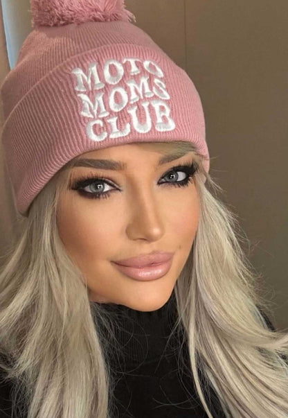 BOBBLE HAT MOTO MOMS CLUB PINK