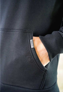 HOODIE EMBOSSED - BLACK