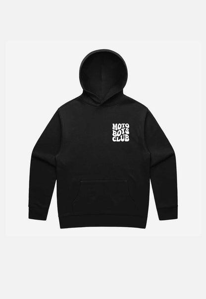 RELAXED HOODIE MOTO BOYS CLUB - BLACK