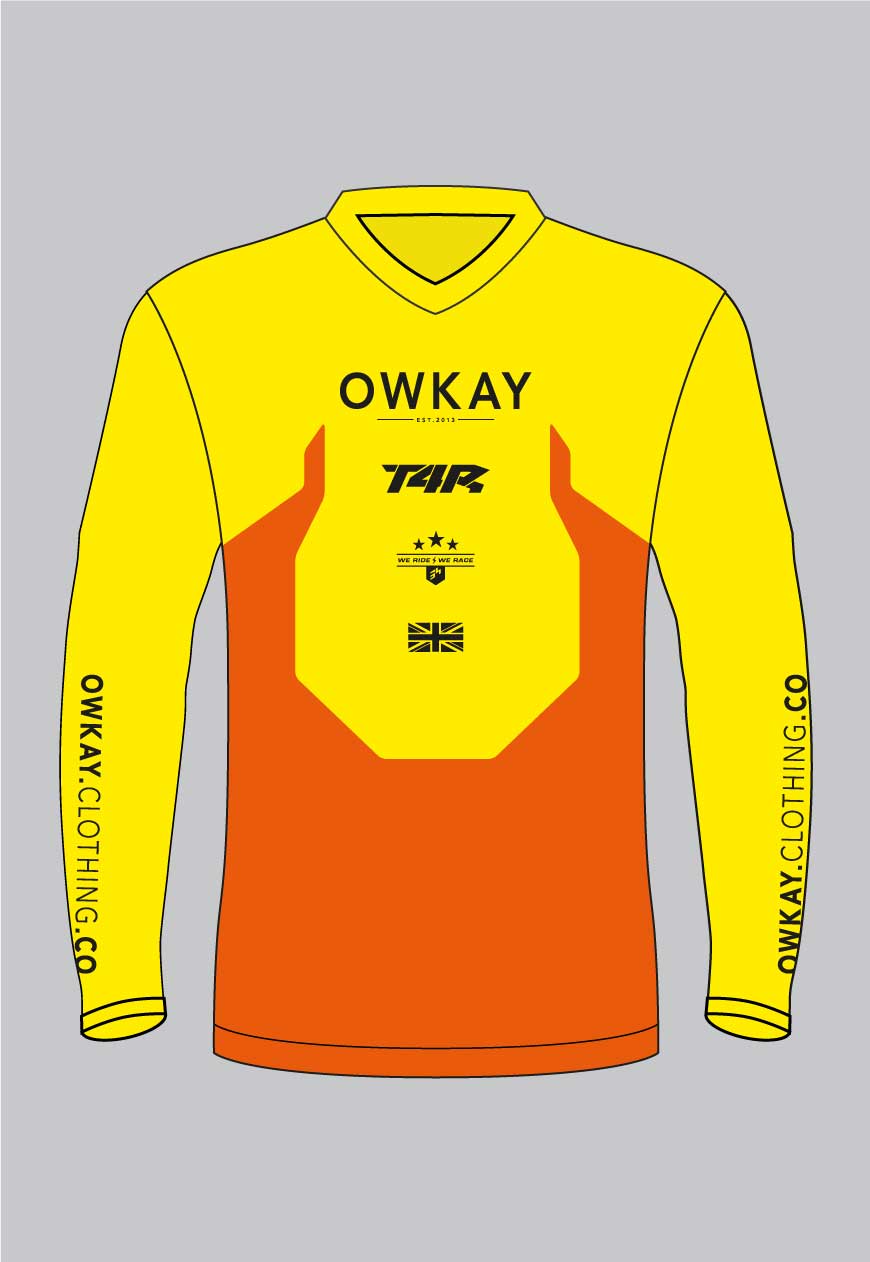 MOTO JERSEY - FLO YELLOW & ORANGE (PRE-ORDER)