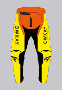 MOTO PANTS - FLO YELLOW & ORANGE (PRE-ORDER)