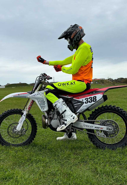 MOTO JERSEY - FLO YELLOW & ORANGE (PRE-ORDER)