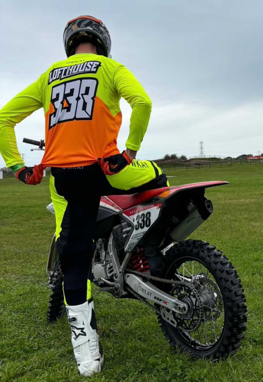 MOTO PANTS - FLO YELLOW & ORANGE (PRE-ORDER)