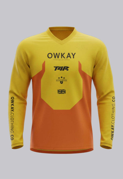 MOTO JERSEY - FLO YELLOW & ORANGE (PRE-ORDER)