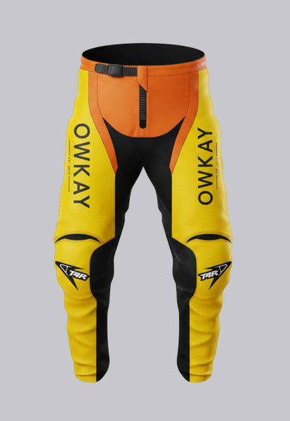 MOTO PANTS - FLO YELLOW & ORANGE (PRE-ORDER)