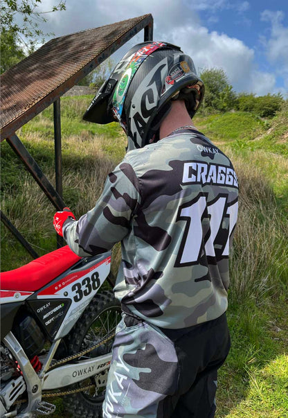 MOTO PANTS - GREEN CAMO (PRE-ORDER)