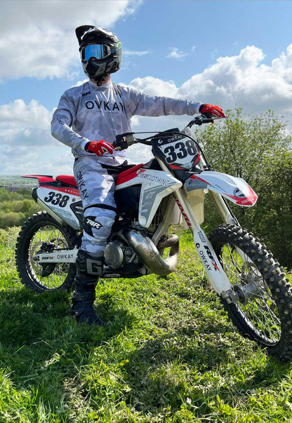 MOTO PANTS - SNOW CAMO (PRE-ORDER)