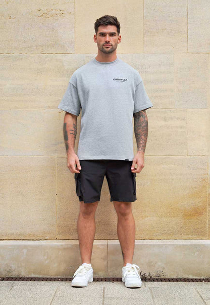 OVERSIZED T-SHIRT BRAND - HEATHER GREY