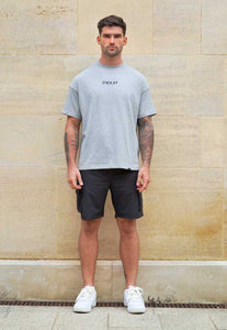 OVERSIZED T-SHIRT STATEMENT - HEATHER GREY