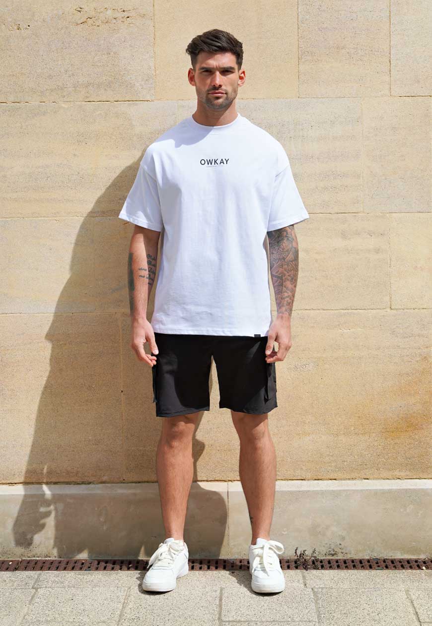 OVERSIZED T-SHIRT STATEMENT - WHITE