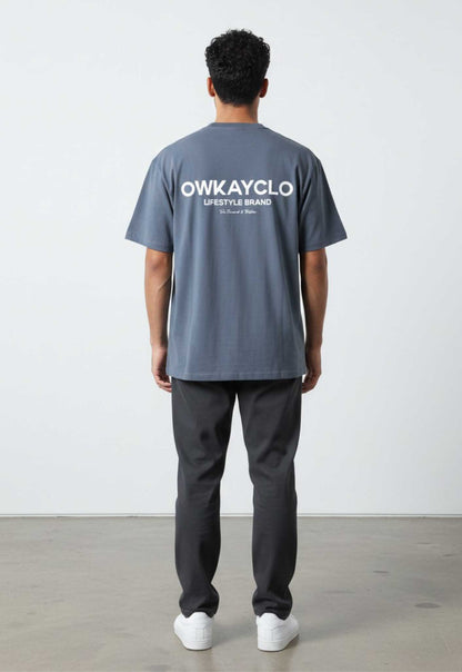 T-SHIRT BRAND - FADED BLUE