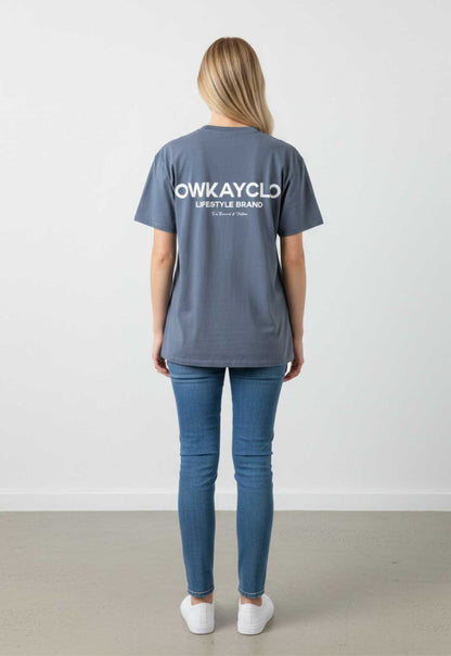 T-SHIRT BRAND - FADED BLUE