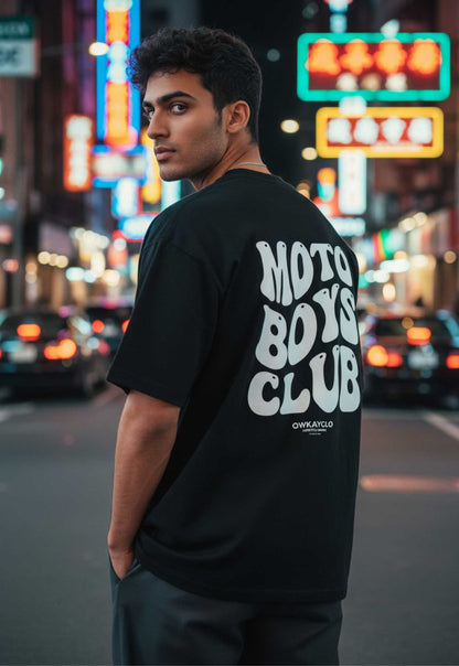T-SHIRT MOTO BOYS CLUB - BLACK