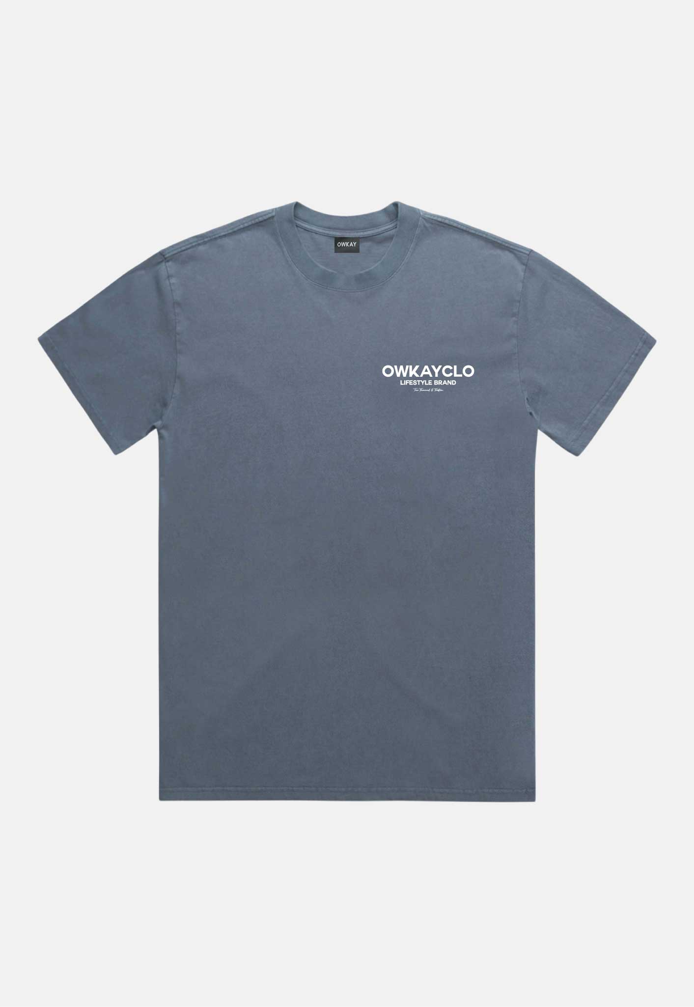 T-SHIRT BRAND - FADED BLUE