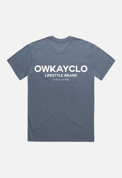 T-SHIRT BRAND - FADED BLUE