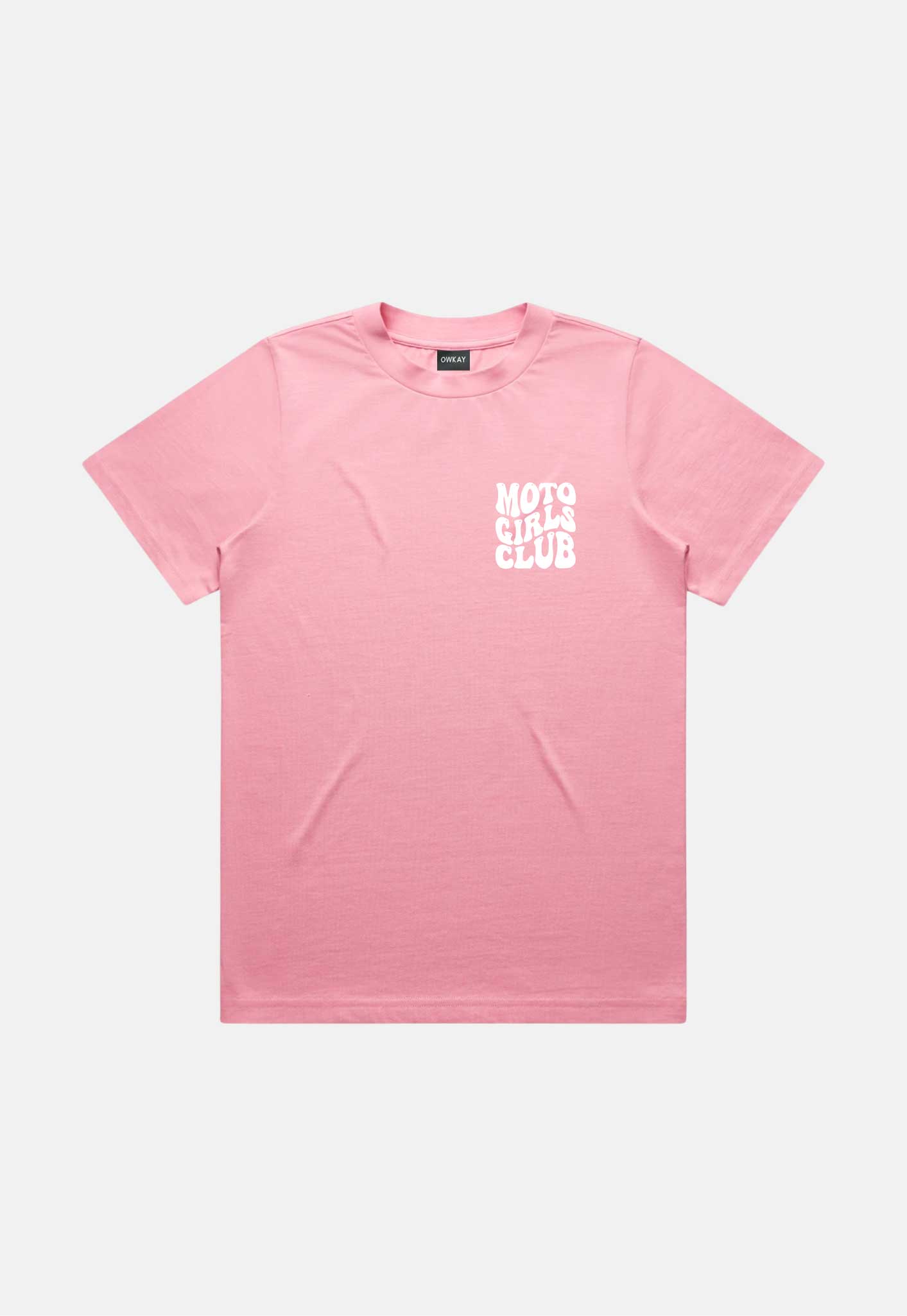 WOMENS T-SHIRT MOTO GIRLS CLUB - BUBBLEGUM