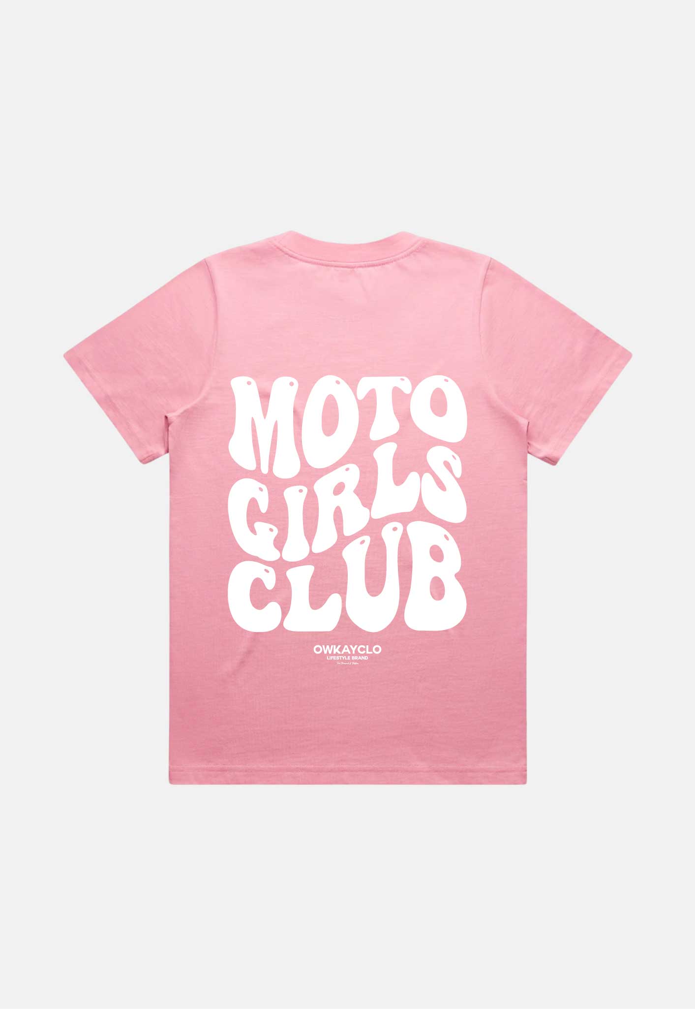 WOMENS T-SHIRT MOTO GIRLS CLUB - BUBBLEGUM