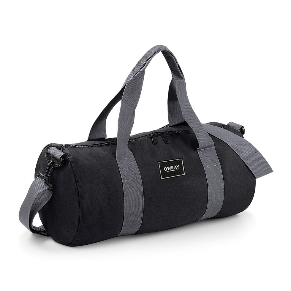 BARREL BAG BLACK & GREY
