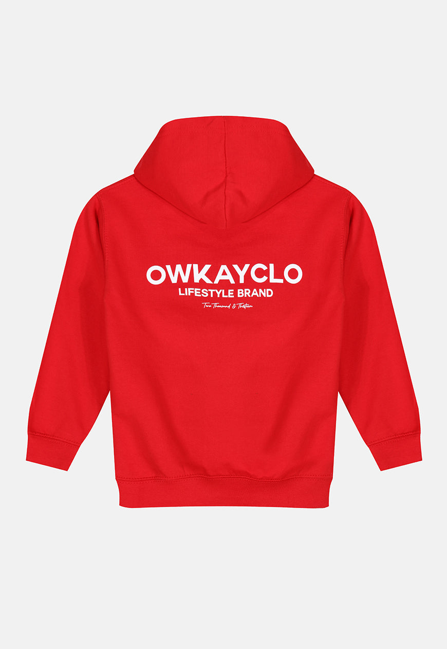 KIDS HOODIE BRAND - RED