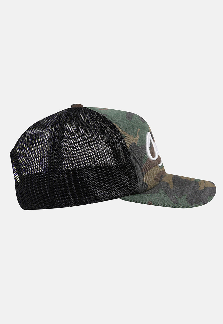 TRUCKER HAT CAMO GREEN