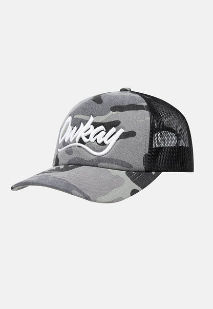 TRUCKER HAT CAMO GREY