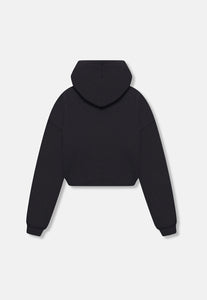 CROPPED HOODIE - BLACK