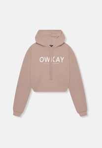 CROPPED HOODIE - PEACH